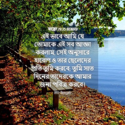 Picture 04 - যাত্ৰা 29:35 BENIRV - এই ভাবে আমি যে - Bible Verse Picture