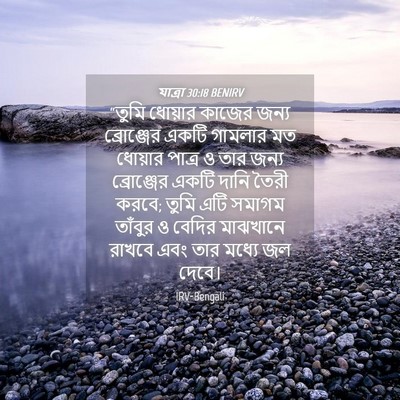 Picture 04 - যাত্ৰা 30:18 BENIRV - “তুমি ধোয়ার - Bible Verse Picture