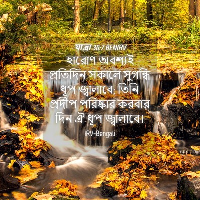 Picture 04 - যাত্ৰা 30:7 BENIRV - হারোণ অবশ্যই - Bible Verse Picture