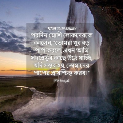 Picture 04 - যাত্ৰা 32:30 BENIRV - পরদিন মোশি - Bible Verse Picture