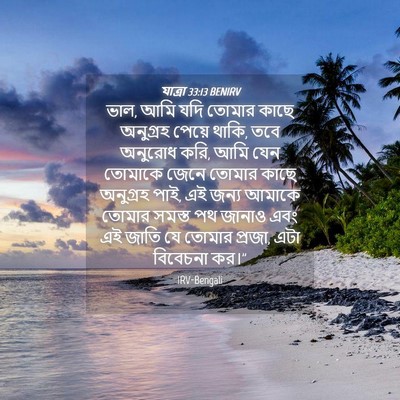 Picture 04 - যাত্ৰা 33:13 BENIRV - ভাল, আমি যদি তোমার - Bible Verse Picture
