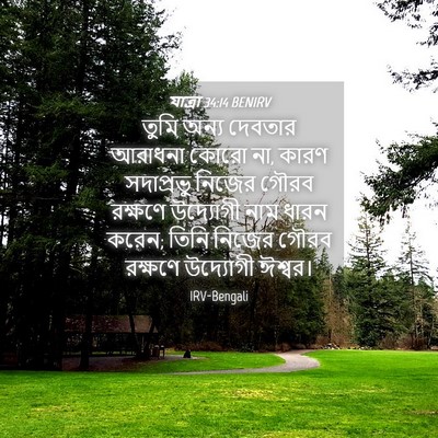 Picture 04 - যাত্ৰা 34:14 BENIRV - তুমি অন্য দেবতার - Bible Verse Picture