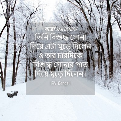 Picture 04 - যাত্ৰা 37:11 BENIRV - তিনি বিশুদ্ধ সোনা - Bible Verse Picture