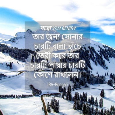 Picture 04 - যাত্ৰা 37:13 BENIRV - তার জন্য সোনার - Bible Verse Picture