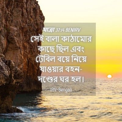 Picture 04 - যাত্ৰা 37:14 BENIRV - সেই বালা কাঠামোর - Bible Verse Picture