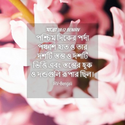 Picture 04 - যাত্ৰা 38:12 BENIRV - পশ্চিম দিকের - Bible Verse Picture