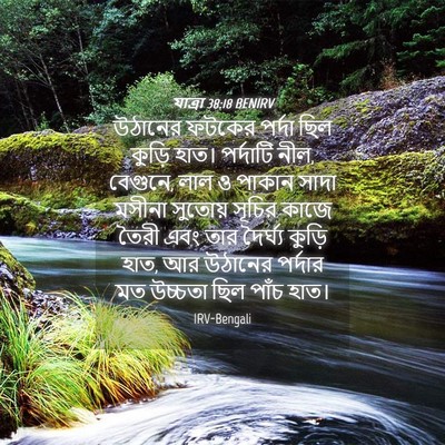 Picture 04 - যাত্ৰা 38:18 BENIRV - উঠানের ফটকের - Bible Verse Picture