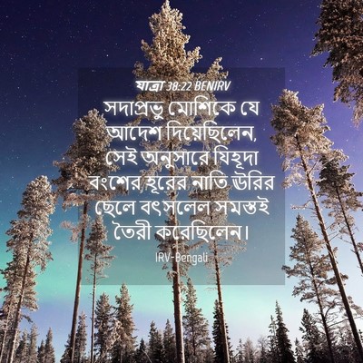 Picture 04 - যাত্ৰা 38:22 BENIRV - সদাপ্রভু মোশিকে - Bible Verse Picture