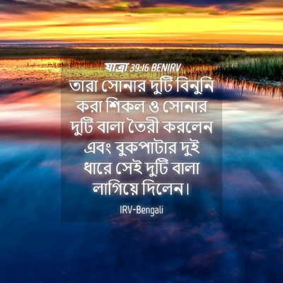 Picture 04 - যাত্ৰা 39:16 BENIRV - তারা সোনার দুটি - Bible Verse Picture