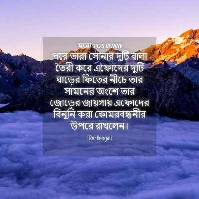 Picture 04 - যাত্ৰা 39:20 BENIRV - পরে তারা সোনার - Bible Verse Picture