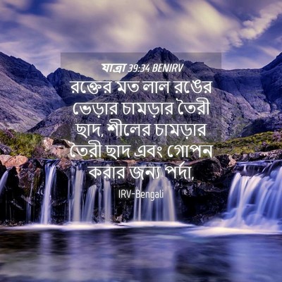 Picture 04 - যাত্ৰা 39:34 BENIRV - রক্তের মত লাল রঙের - Bible Verse Picture