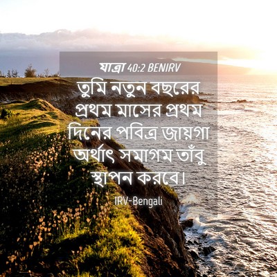 Picture 04 - যাত্ৰা 40:2 BENIRV - তুমি নতুন বছরের - Bible Verse Picture