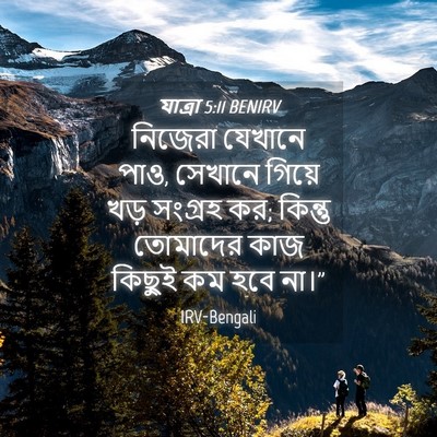 Picture 04 - যাত্ৰা 5:11 BENIRV - নিজেরা যেখানে পাও, - Bible Verse Picture