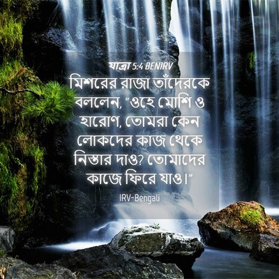 Picture 04 - যাত্ৰা 5:4 BENIRV - মিশরের রাজা - Bible Verse Picture