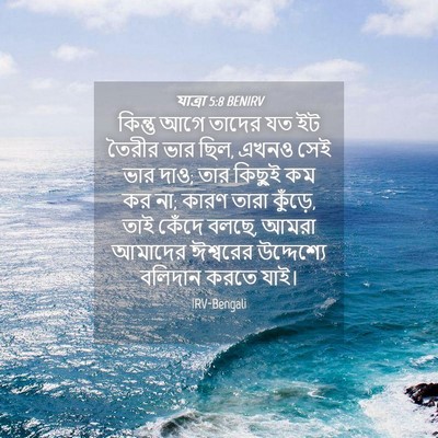 Picture 04 - যাত্ৰা 5:8 BENIRV - কিন্তু আগে তাদের - Bible Verse Picture