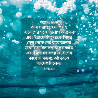 Picture 04 - যাত্ৰা 6:13 BENIRV - আর সদাপ্রভু মোশির - Bible Verse Picture