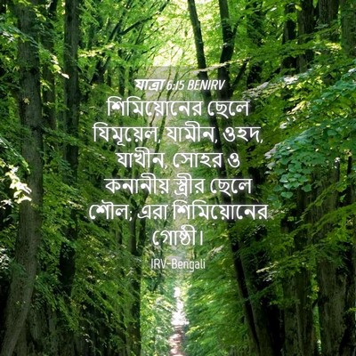 Picture 04 - যাত্ৰা 6:15 BENIRV - শিমিয়োনের ছেলে - Bible Verse Picture