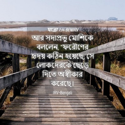 Picture 04 - যাত্ৰা 7:14 BENIRV - আর সদাপ্রভু - Bible Verse Picture