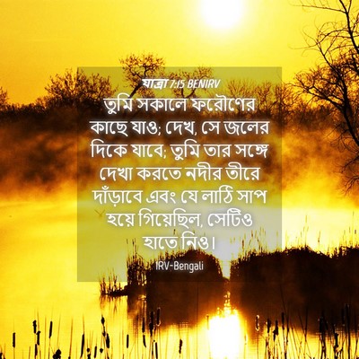 Picture 04 - যাত্ৰা 7:15 BENIRV - তুমি সকালে ফরৌণের - Bible Verse Picture