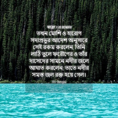 Picture 04 - যাত্ৰা 7:20 BENIRV - তখন মোশি ও হারোণ - Bible Verse Picture