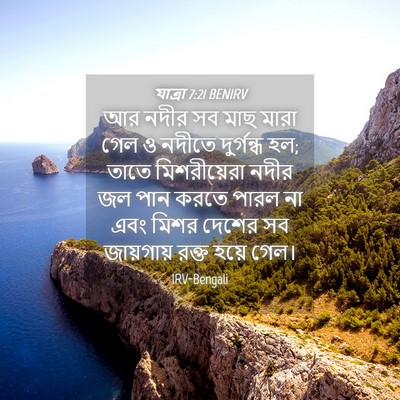 Picture 04 - যাত্ৰা 7:21 BENIRV - আর নদীর সব মাছ মারা - Bible Verse Picture