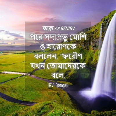 Picture 04 - যাত্ৰা 7:8 BENIRV - পরে সদাপ্রভু মোশি - Bible Verse Picture