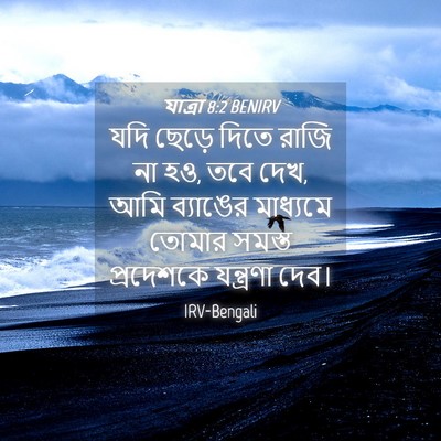 Picture 04 - যাত্ৰা 8:2 BENIRV - যদি ছেড়ে দিতে - Bible Verse Picture