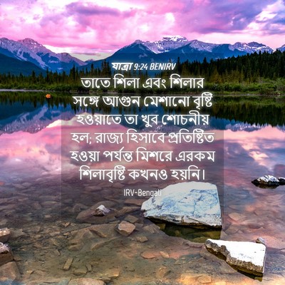 Picture 04 - যাত্ৰা 9:24 BENIRV - তাতে শিলা এবং - Bible Verse Picture