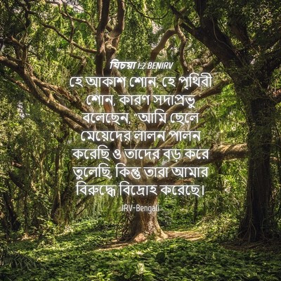Picture 04 - যিচয়া 1:2 BENIRV - হে আকাশ শোন, হে - Bible Verse Picture