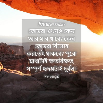 Picture 04 - যিচয়া 1:5 BENIRV - তোমরা এখনও কেন আর - Bible Verse Picture