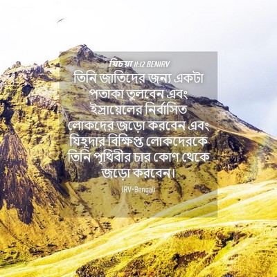 Picture 04 - যিচয়া 11:12 BENIRV - তিনি জাতিদের জন্য - Bible Verse Picture