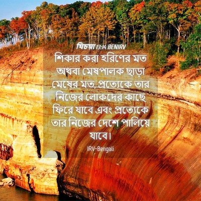 Picture 04 - যিচয়া 13:14 BENIRV - শিকার করা হরিণের - Bible Verse Picture