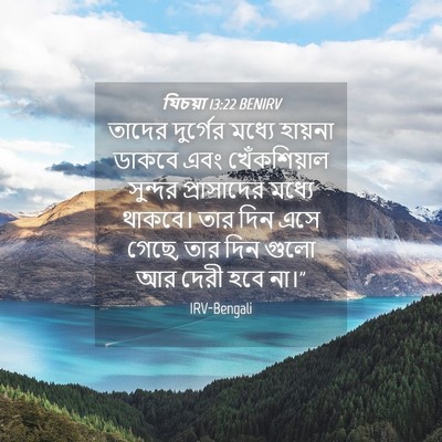 Picture 04 - যিচয়া 13:22 BENIRV - তাদের দুর্গের - Bible Verse Picture