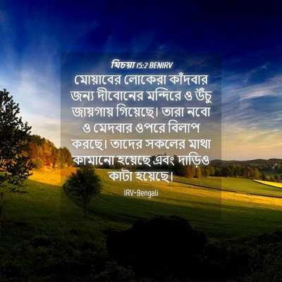 Picture 04 - যিচয়া 15:2 BENIRV - মোয়াবের লোকেরা - Bible Verse Picture