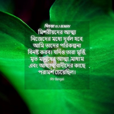 Picture 04 - যিচয়া 19:3 BENIRV - মিশরীয়দের আত্মা - Bible Verse Picture