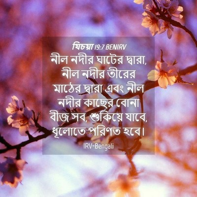 Picture 04 - যিচয়া 19:7 BENIRV - নীল নদীর ঘাটের - Bible Verse Picture