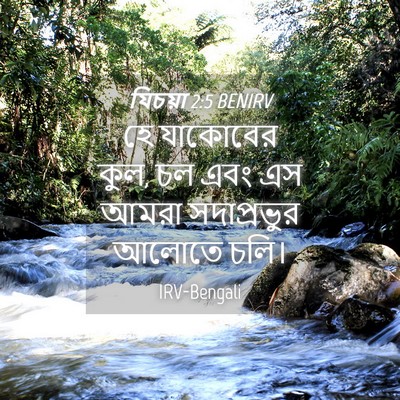 Picture 04 - যিচয়া 2:5 BENIRV - হে যাকোবের কুল, চল - Bible Verse Picture