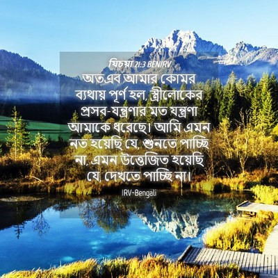 Picture 04 - যিচয়া 21:3 BENIRV - অতএব আমার কোমর - Bible Verse Picture