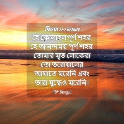 Picture 04 - যিচয়া 22:2 BENIRV - হে কোলাহলপূর্ণ - Bible Verse Picture
