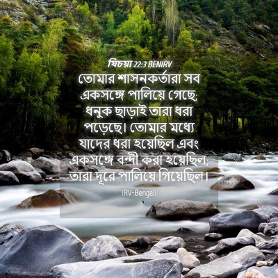 Picture 04 - যিচয়া 22:3 BENIRV - তোমার শাসনকর্তারা - Bible Verse Picture