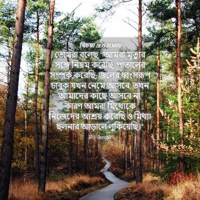Picture 04 - যিচয়া 28:15 BENIRV - তোমরা বলেছ, “আমরা - Bible Verse Picture