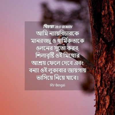 Picture 04 - যিচয়া 28:17 BENIRV - আমি ন্যায়বিচারকে - Bible Verse Picture