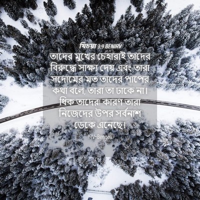 Picture 04 - যিচয়া 3:9 BENIRV - তাদের মুখের - Bible Verse Picture