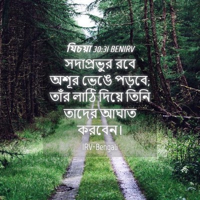 Picture 04 - যিচয়া 30:31 BENIRV - সদাপ্রভুর রবে - Bible Verse Picture