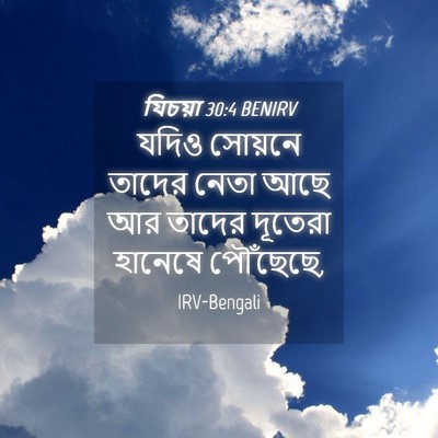Picture 04 - যিচয়া 30:4 BENIRV - যদিও সোয়নে তাদের - Bible Verse Picture