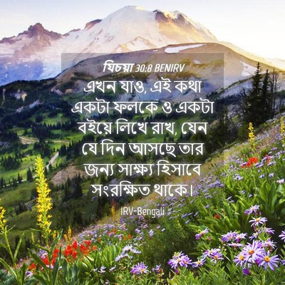 Picture 04 - যিচয়া 30:8 BENIRV - এখন যাও, এই কথা - Bible Verse Picture
