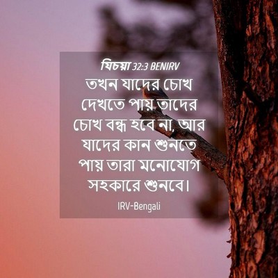 Picture 04 - যিচয়া 32:3 BENIRV - তখন যাদের চোখ - Bible Verse Picture