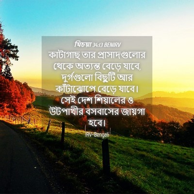 Picture 04 - যিচয়া 34:13 BENIRV - কাটাগাছ তার - Bible Verse Picture