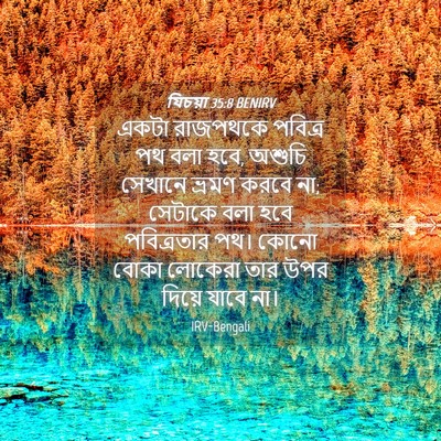 Picture 04 - যিচয়া 35:8 BENIRV - একটা রাজপথকে - Bible Verse Picture
