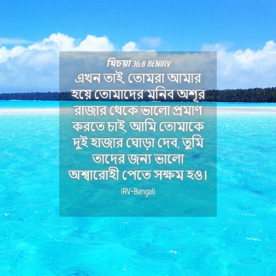 Picture 04 - যিচয়া 36:8 BENIRV - এখন তাই, তোমরা আমার - Bible Verse Picture